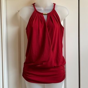WHBM  red sleeveless dressy tank